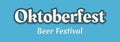 Oktoberfest text design. Beer festival banner. German October fest typography template. Vector illustration